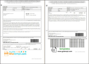 Moldova Orange Factura utility bill template in Word and PDF format