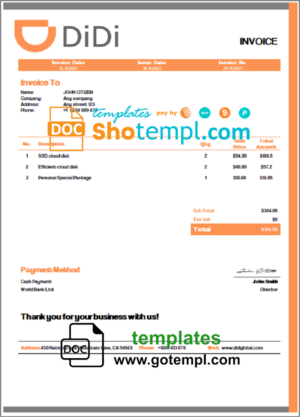 Namibia company registration certificate Word and PDF template