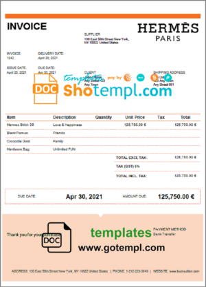 supplier agreement contract template, Word and PDF format