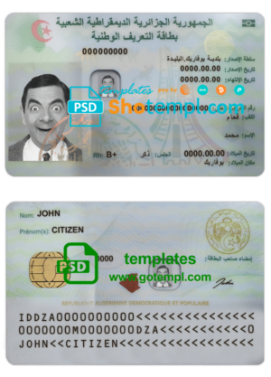 Thailand ID template in PSD format, fully editable