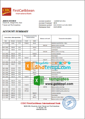 Portugal EDP electricity utility bill template in Word and PDF format