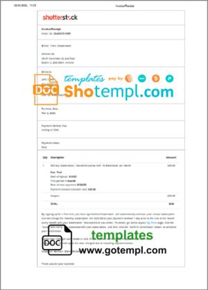 USA LJ Builders Co. invoice template in Word and PDF format, fully editable