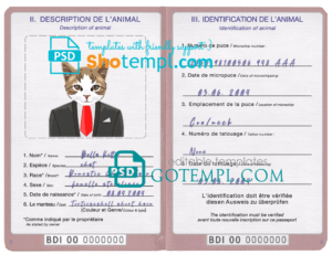 Kenya marriage certificate PSD template, completely editable