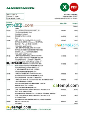 Gusto earnings statement Word and PDF template