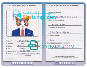 Somalia birth certificate template in PSD format, fully editable