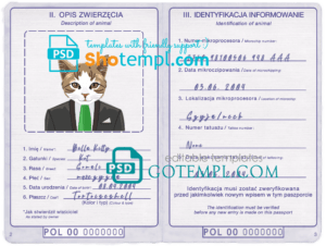 Moldova driving license template in PSD format