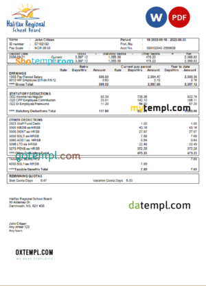 Botswana Bank ABC bank statement template in Excel and PDF format