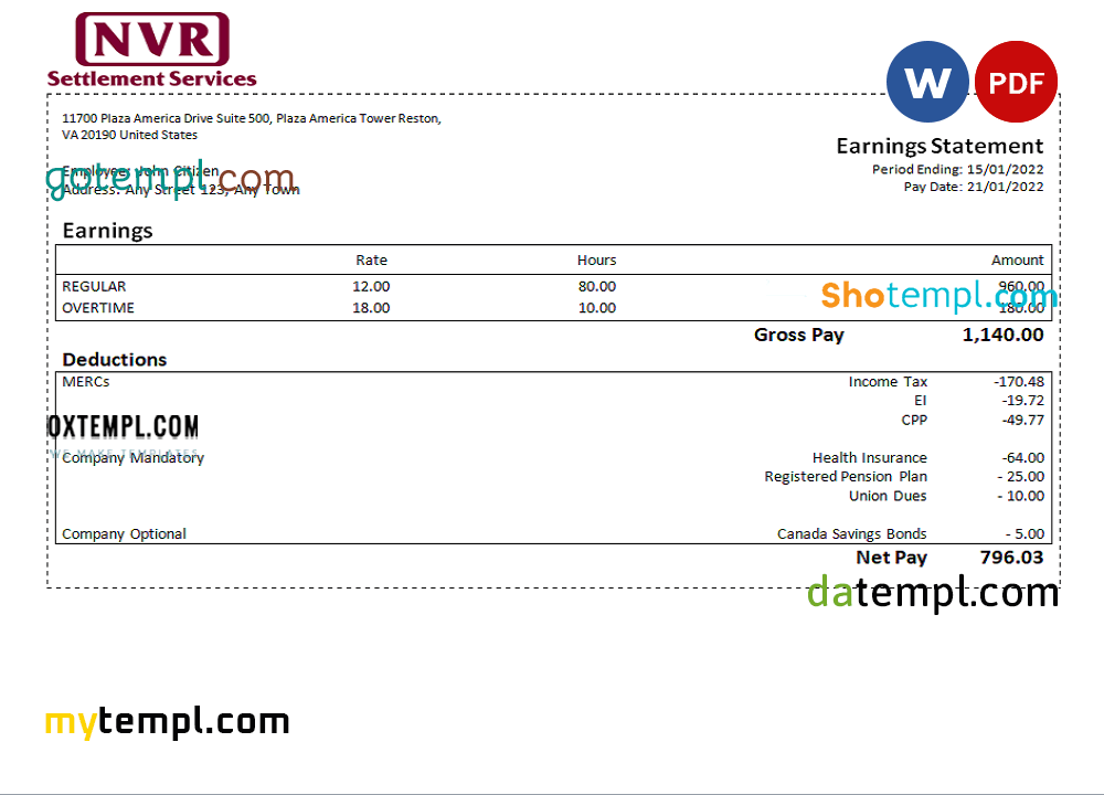 USA construction company employee sheet template in Word and PDF format USA construction company employee sheet template in Word and PDF format