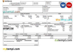 Russia Gazprom utility bill template in Word and PDF format, fully editable