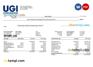Free Simple Freelance Invoice template in word and pdf format