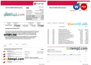 USA Sprint (T-Mobile) utility bill template in Word and PDF format