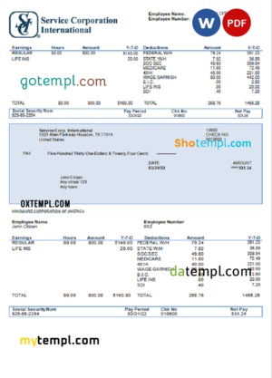 Roofing Estimate Invoice template in word and pdf format