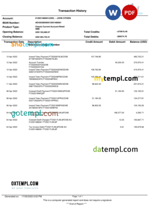 Georgia Liberty bank account closure reference letter template in Word and PDF format