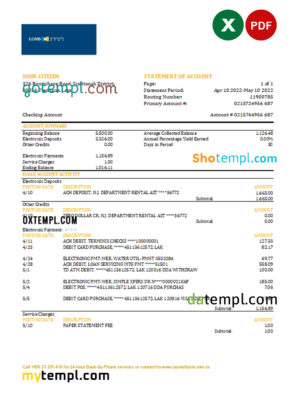 Affinity Water business utility bill, Word and PDF template, 4 pages, version 3