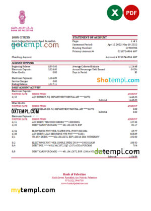 USA Hermes invoice template in Word and PDF format, fully editable