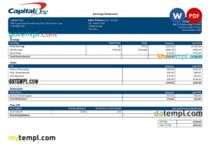 gardening invoice template in Word and PDF format, version 2