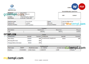 # fixed borrow bank universal multipurpose bank account reference template in Word and PDF format