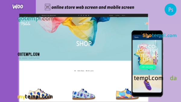 colorful shoes fully ready online store WooCommerce hosted and products uploaded 30