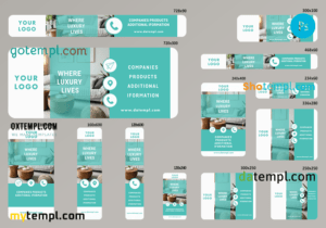 # decorater editable banner template set of 13 PSD