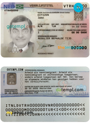 Ireland ID card editable PSDs, scan and photo-realistic snapshot, 2 in 1