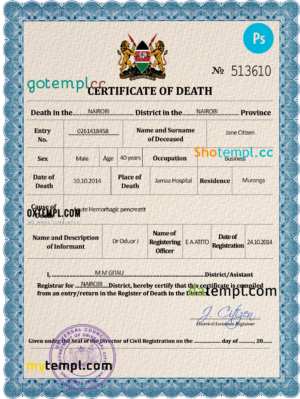 # solid death universal certificate PSD template, completely editable