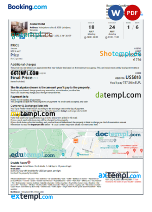 Nigeria birth certificate template in Word and PDF format