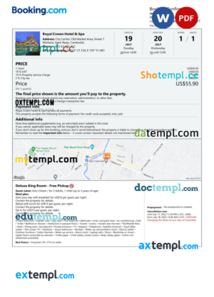Deep East Texas Electric business utility bill, Word and PDF template