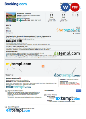 Free Commercial Invoice template in word and pdf format
