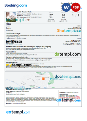 LongDrink company payroll template in Word and PDF formats