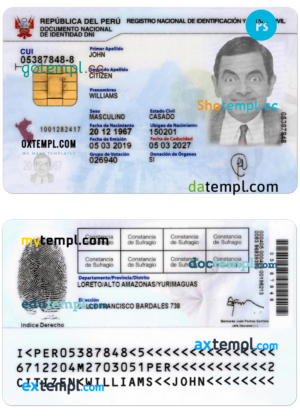 Syria travel visa PSD template, with fonts