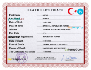 Bolivia vital record birth certificate Word and PDF template