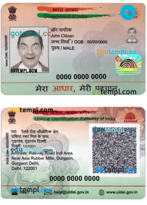 Belgium ID template in PSD format, fully editable