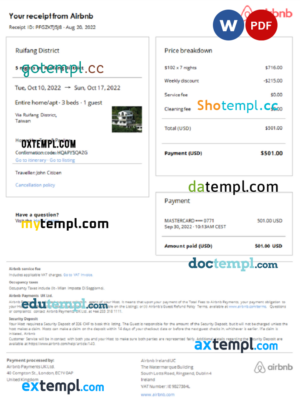 Blank Proforma Invoice template in word and pdf format