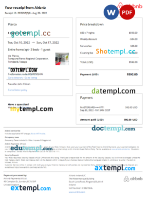 laboratory payslip Word and PDF template