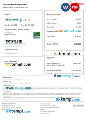 landscaping invoice template in Word and PDF format, version 33