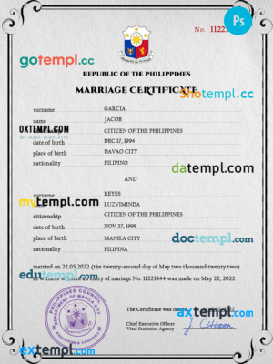 Ethiopia vital record birth certificate Word and PDF template, completely editable