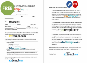Oklahoma buyer agency agreement template, Word and PDF format