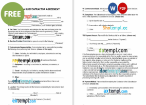 Auto repair service invoice template in word and pdf format