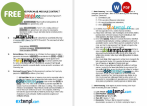 puppy sales contract template, Word and PDF format