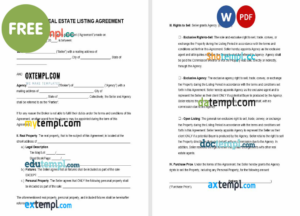 startup employment contract template, Word and PDF format