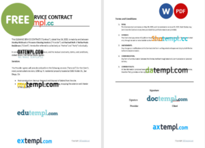 Construction company earning statement template in Excel and PDF formats