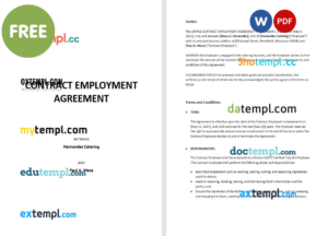 software development outsourcing contract template, Word and PDF format