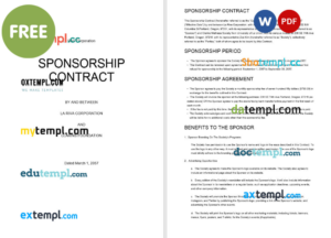 simple contract employment agreement template, Word and PDF format