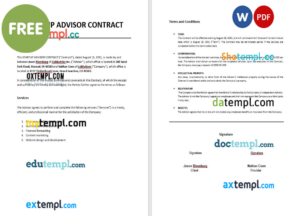 simple contract proposal template, Word and PDF format