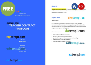 simple contract proposal template, Word and PDF format