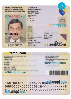 United Kingdom application registration card PSD template