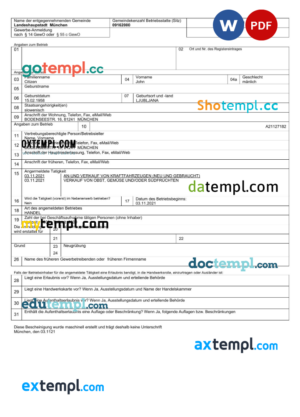 USA Mean Tic invoice template in Word and PDF format, fully editable