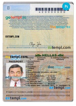 USA state California driving license template in PSD format (2018, January – present)