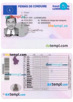 Ukraine ID card editable PSD files, scan look and photo-realistic look, 2 in 1