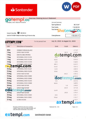 Brunei hotel booking confirmation Word and PDF template, 2 pages